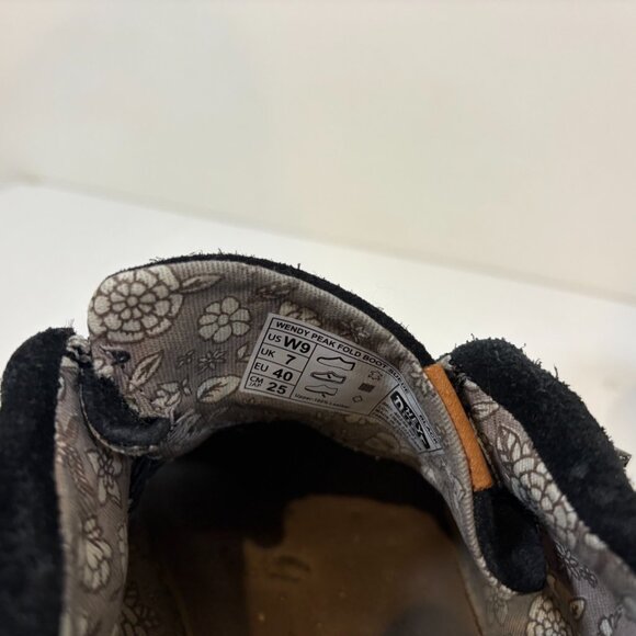 Hey Dude Wendy Peak Fold Boot Womens Size 9 Black Suede Casual - Picture 7 of 7